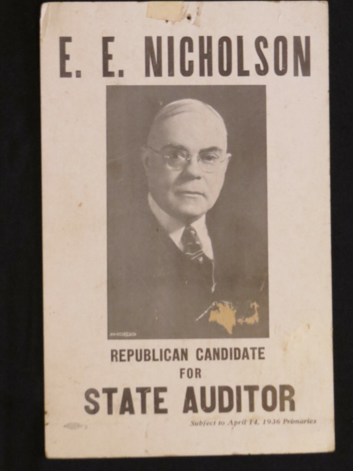 1936 Political Candidate Sign Illinois State Auditor April 14,1936 Primaries 7
