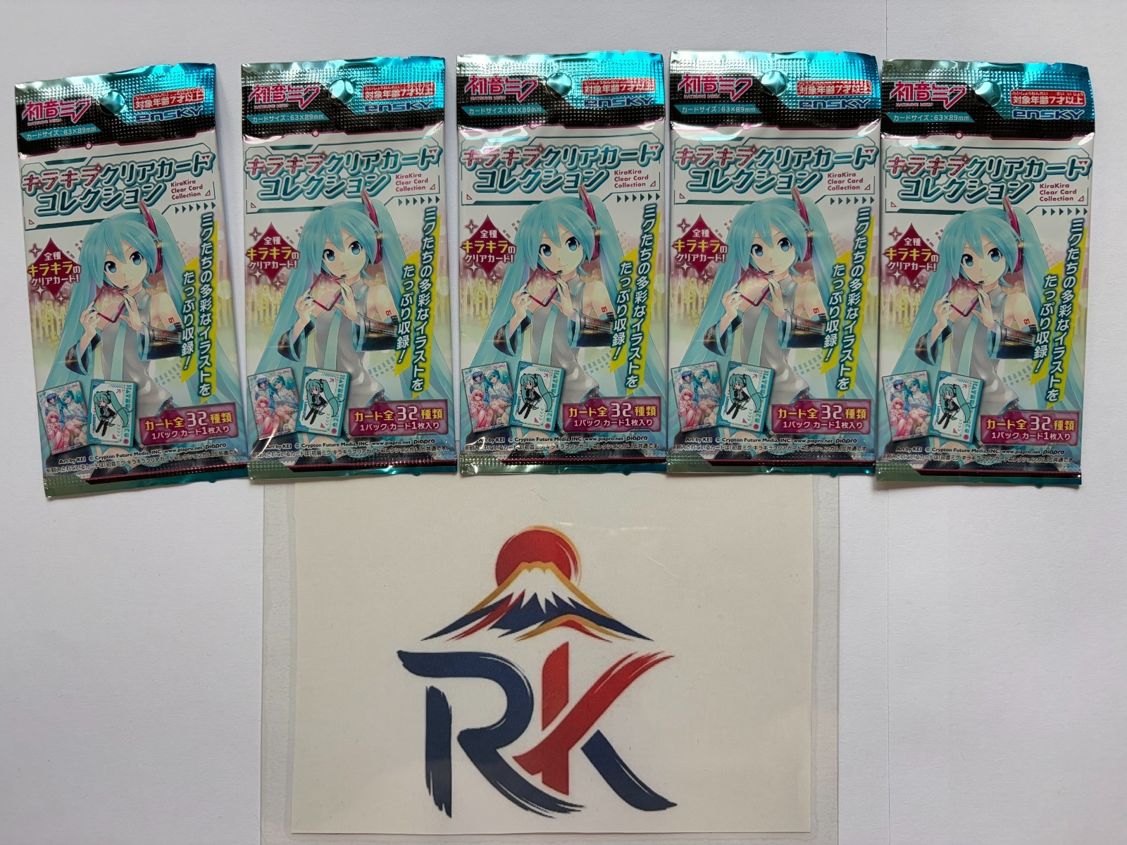 Hatsune Miku Vocaloid Kira Kira Clear Card Collection 4 Pack Lot 5 Japan New