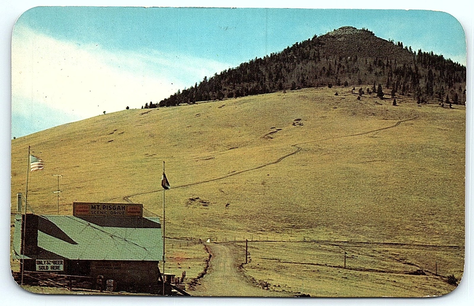 Vintage Postcard: Mt. Pisgah, Colorado Scenic Drive Mountain