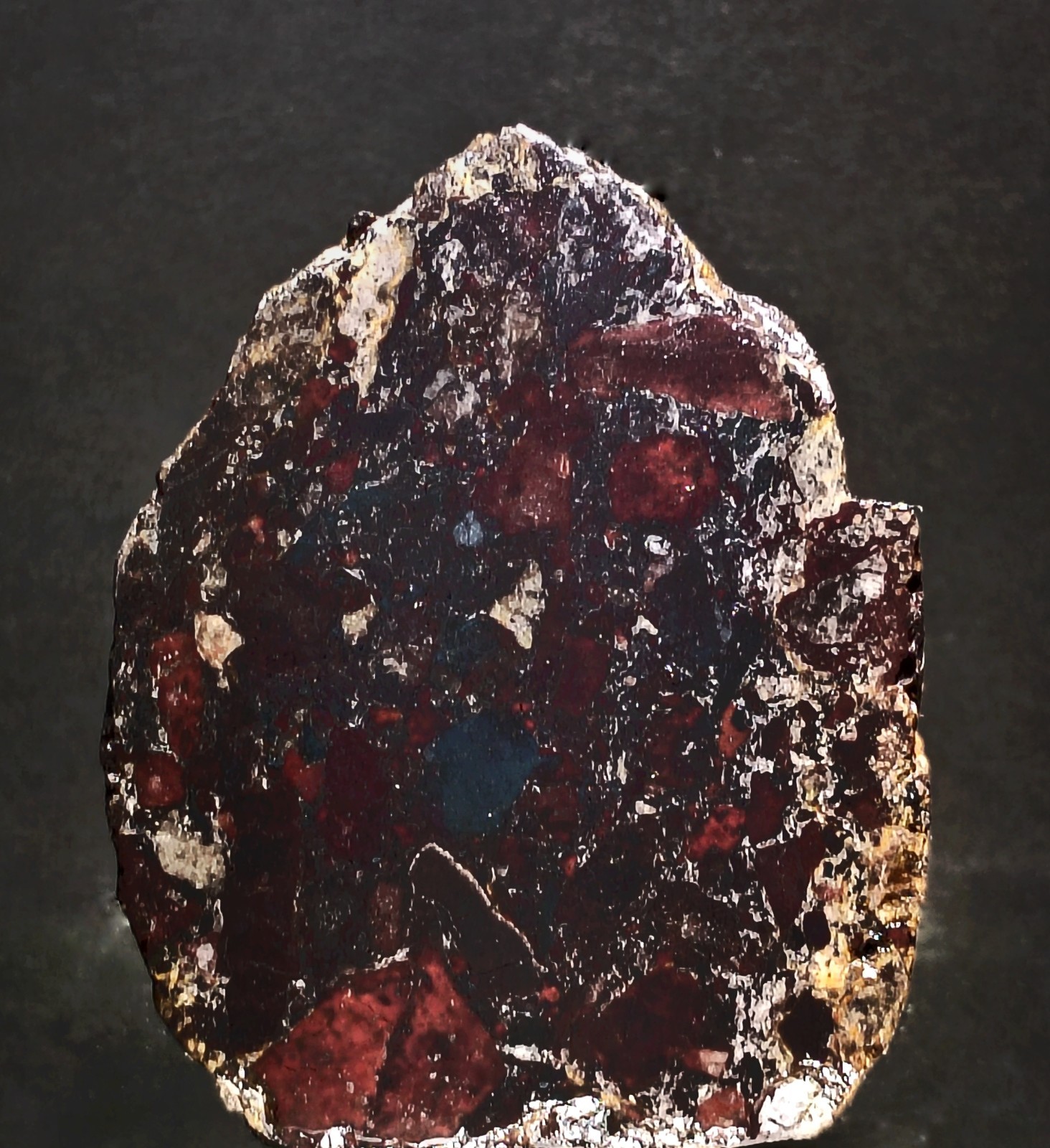 Jasper Hematite Breccia Cedar Hill Mine Pilot Knob Missouri Polished Iron Ore