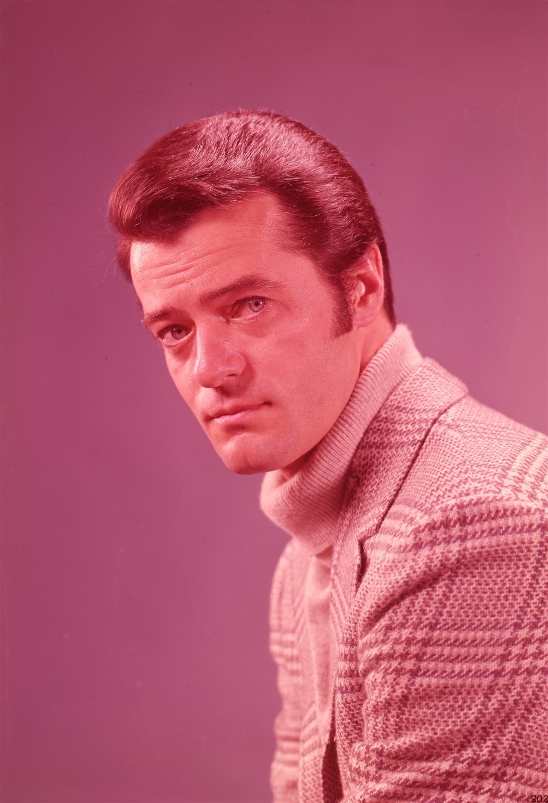 PFE3-440 ROBERT GOULET 1968 ORIG NY MIRROR COVER SHOOT 5X7 COLOR TRANSPARENCY