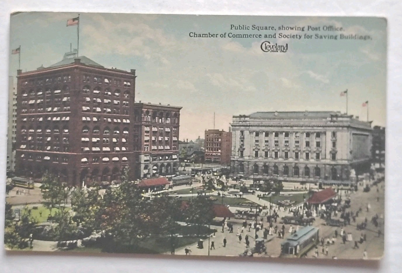 Cleveland Ohio Public Square C1910s Postcard 