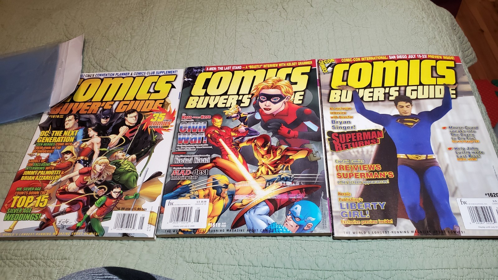 Comics Buyer\'s Guide; set of 3; #1616/1619/1920 May/August/September; 2006