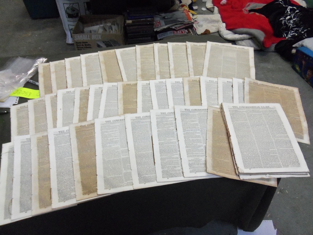 1854-1855 THE CONGRESSIONAL GLOBE - PROCEEDINGS OF CONGRESS - LOT OF 52 - O 2053