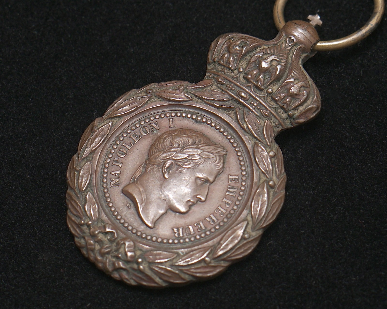 Original French Saint Helena Medal, Napoleonic Wars 1792-1815 Campaigns