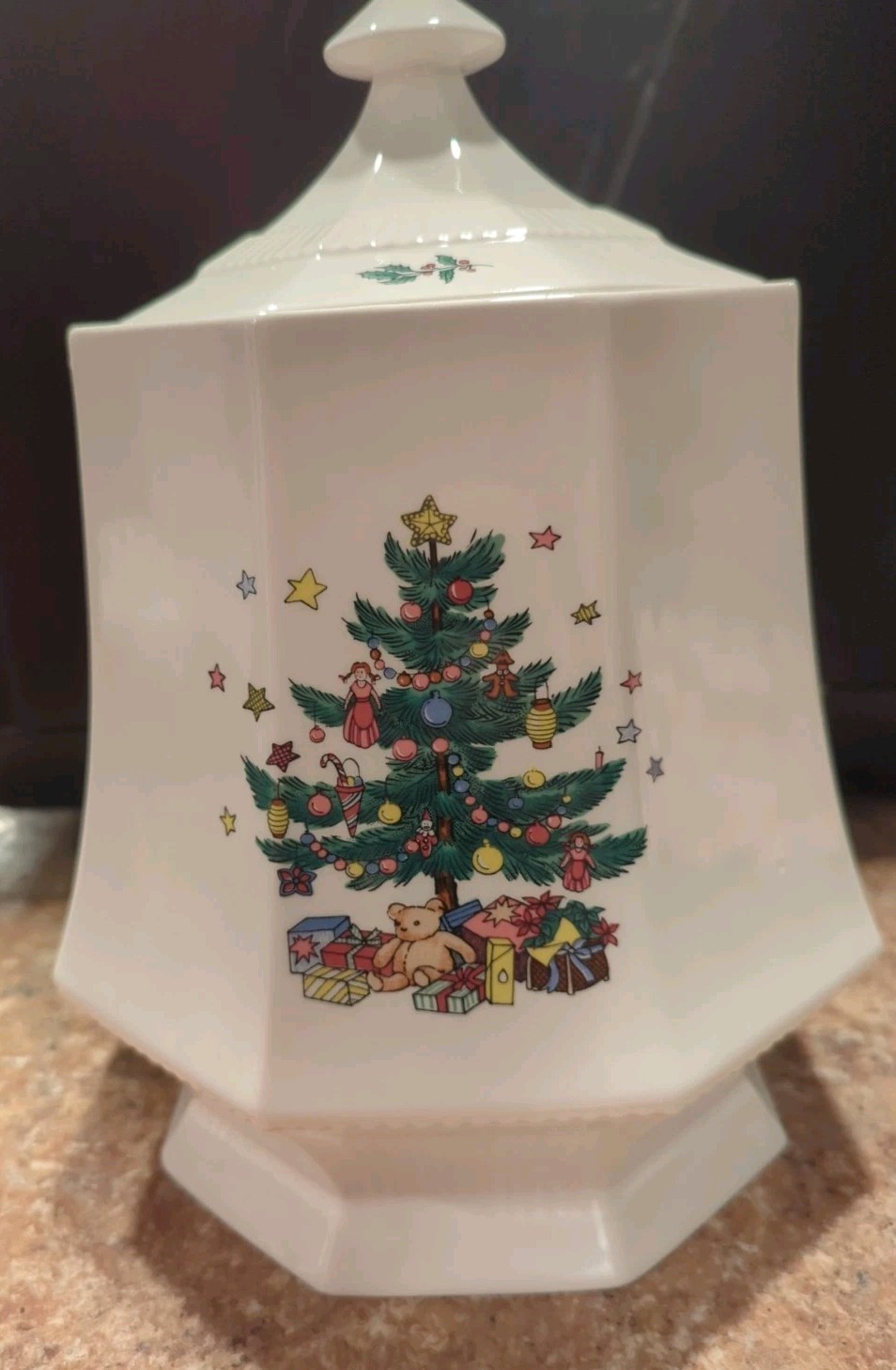 Nikko Christmastime Cookie Jar 10 And A Half Inches Tall.