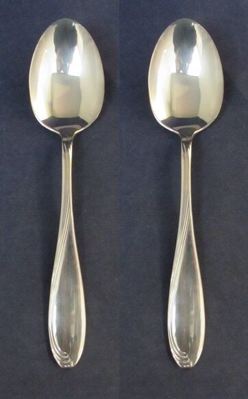 SET OF TWO - Oneida Silverplate SILVER SCROLL Serving Spoons