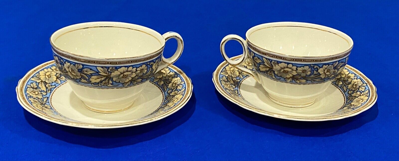 Vintage CREAMPETAL Grindley England Tea Cup & Saucer China Dish Set of 2