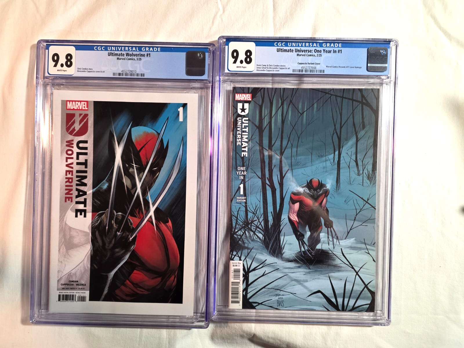 Ultimate Wolverine & Universe: One Year In both 1ST Prints and CGC 9.8