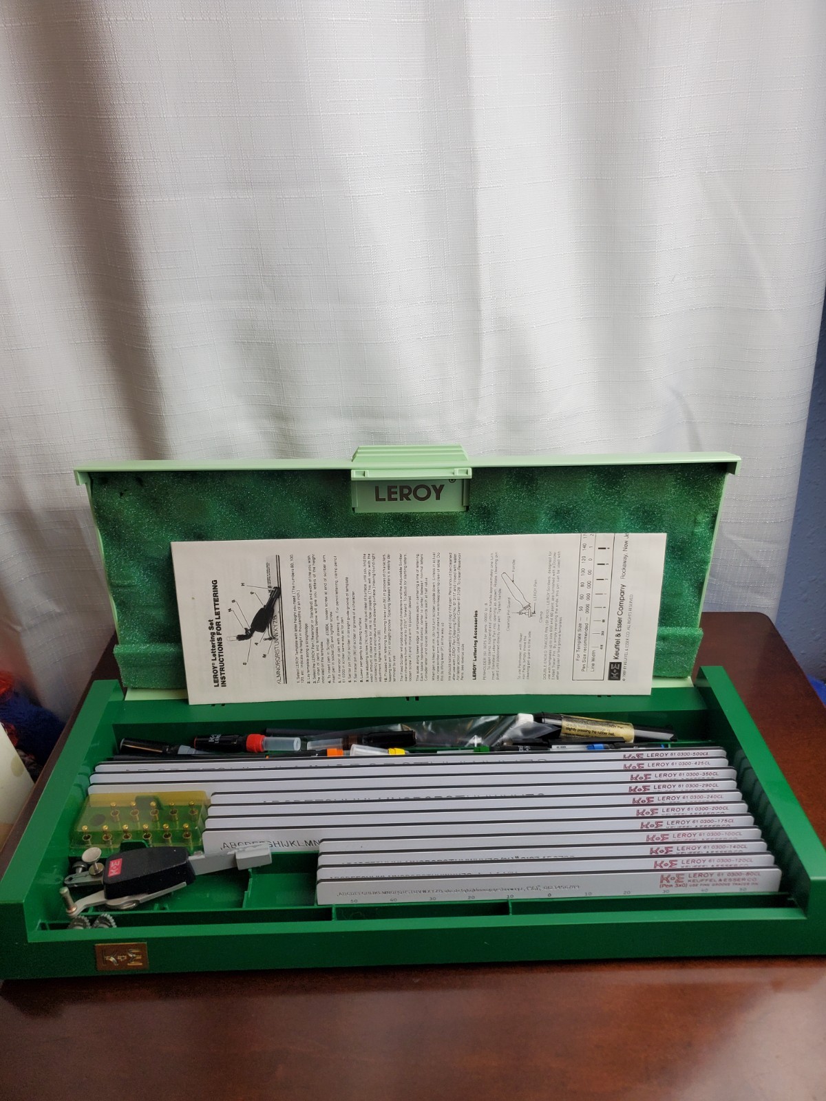 VTG K&E Leroy Controlled Lettering System W/Orig Box Manuel Accessories Included