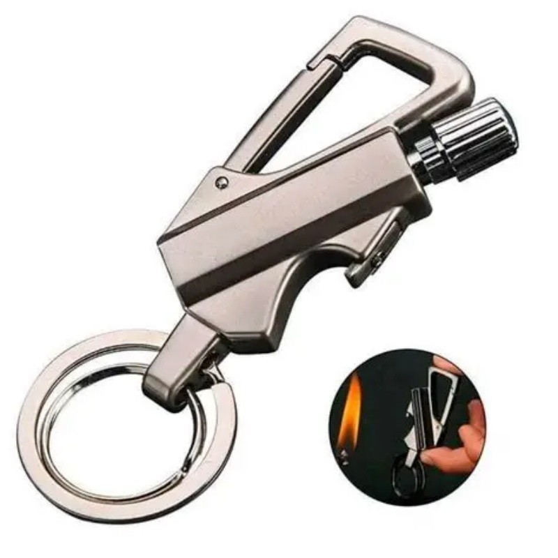 Permanent Match Infinity Lighter Multitool Keychain Bottle Opener Strike for Men