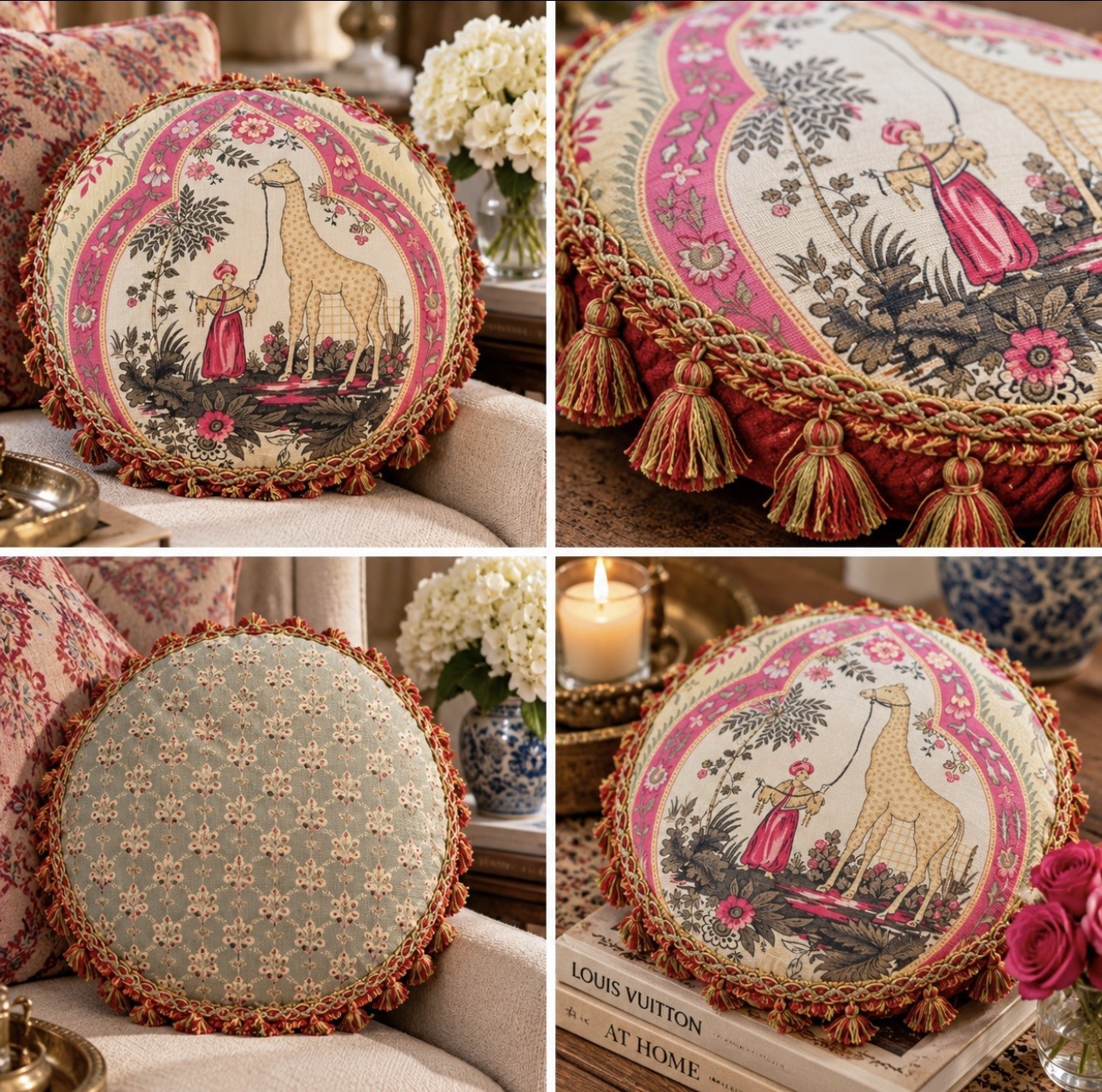 ZARAFA THE GIRAFFE  french egyptian victorian  pillow INSPIRED NEW PriceFirm