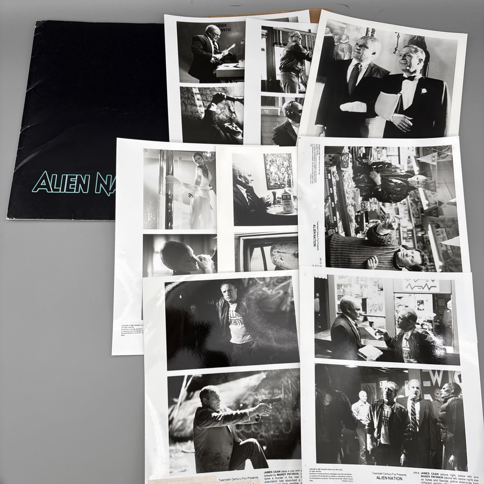 ALIEN NATION Movie Press Kit 8 PROMO TV STILLS SCI FI CHANNEL 1988 Fox B/W