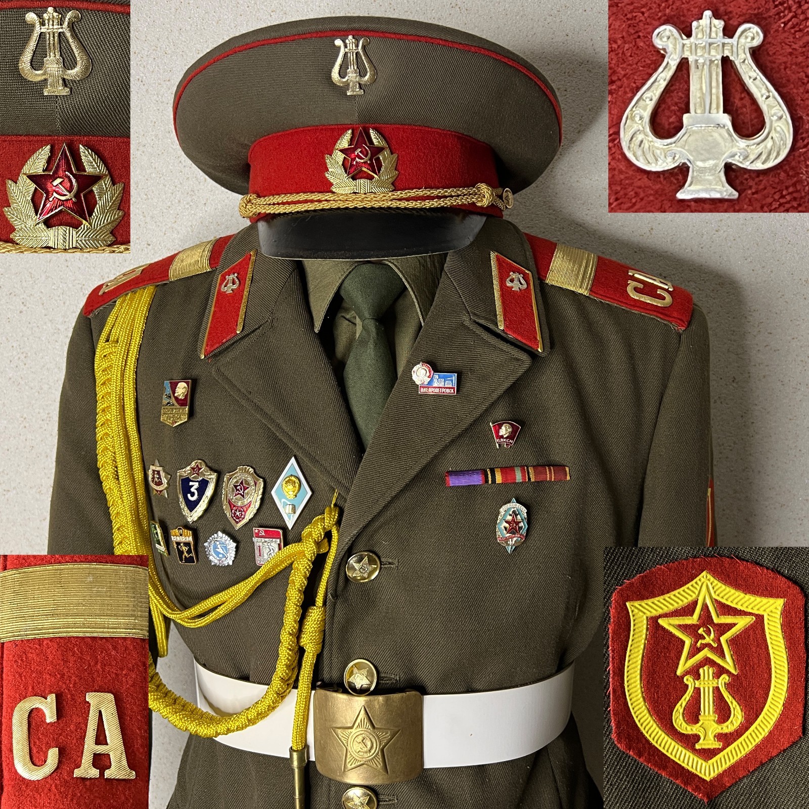 Soviet Military Band USSR Soldier's Cold War Era Military Uniform / VTG 1970-80s