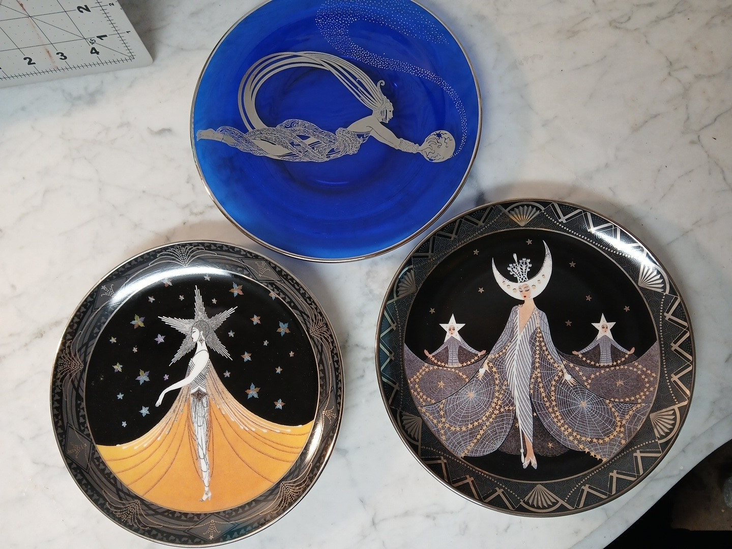 Franklin Mint Royal Doulton House of Erte LE Collector Plates 8\
