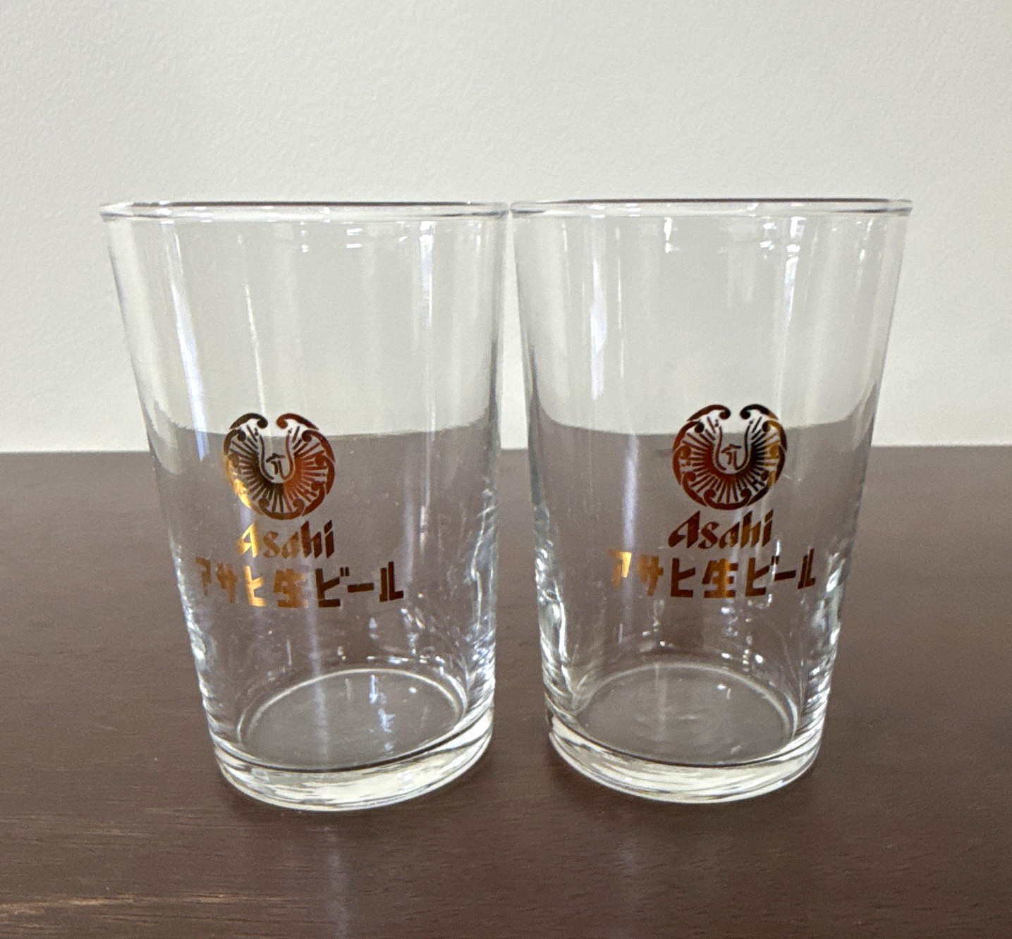 Asahi Beer Glasses Approx 200mL 6.8 oz Set of 2 Japanese Barware From Japan Asahi Beer Glasses Approx 200mL 6.8 oz Set of 2 Japanese Barware From Japan