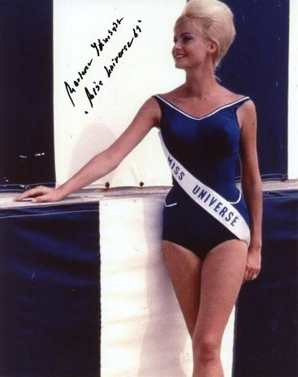 MARLENE SCHMIDT SIGNED AUTOGRAPHED 8x10 PHOTO MISS UNIVERSE '61 RARE BECKETT BAS