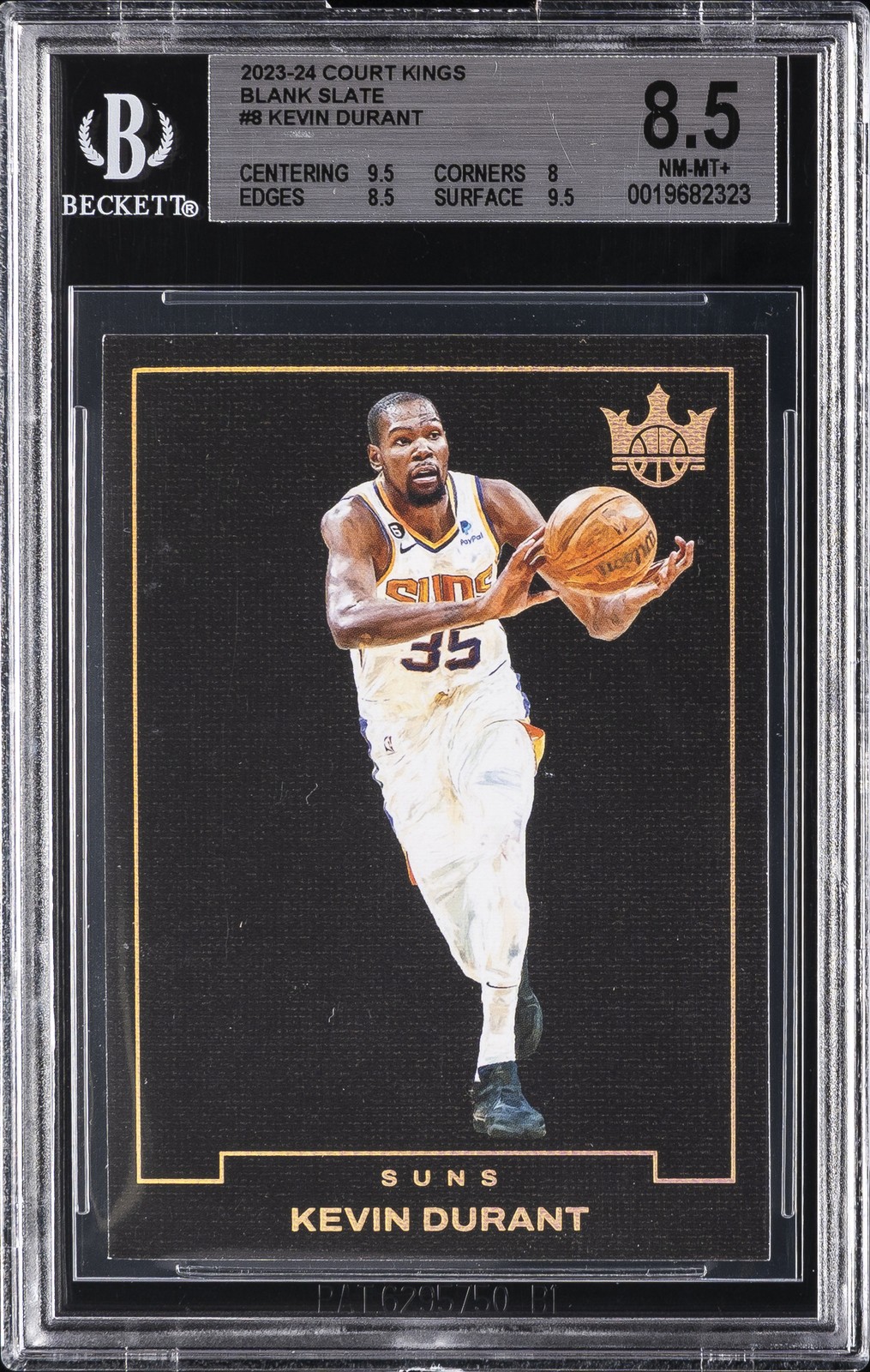 2023-24 COURT KINGS BLANK SLATE #8 KEVIN DURANT BGS 8.5