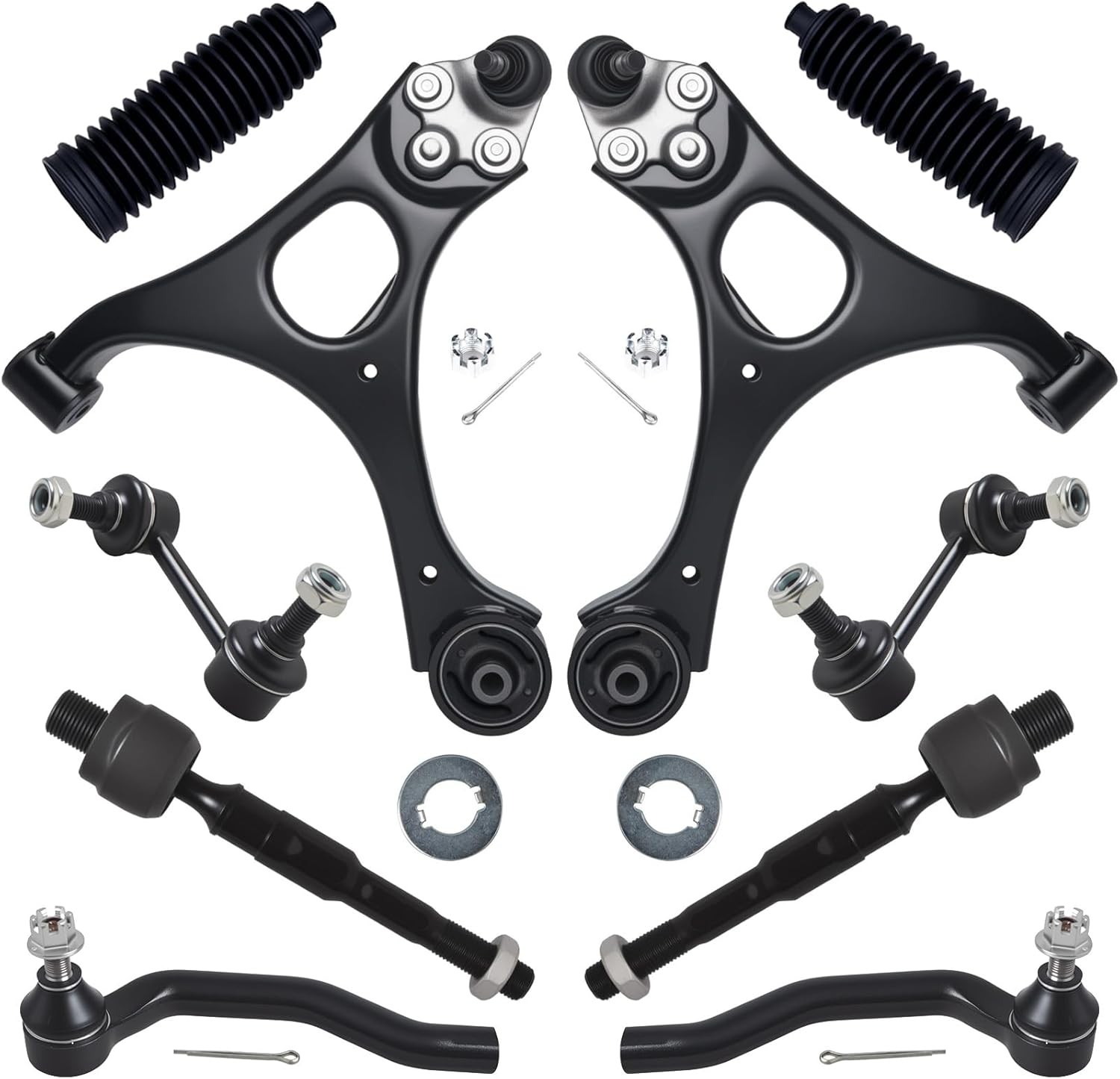 AUQDD 10Pcs Front End Suspension Kit Fit For 2006-2011 Ho-nda Civic (1.3L 1.8...