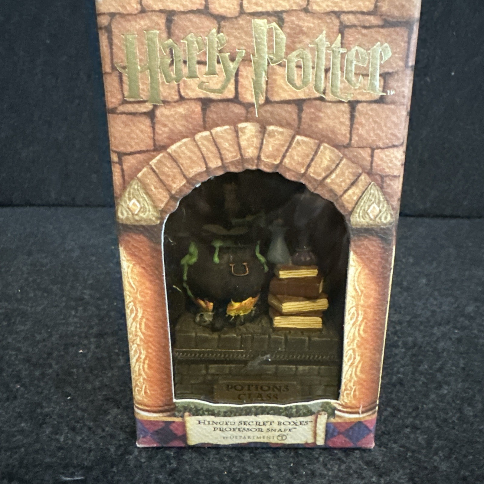 Vtg 2001 RARE Harry Potter PROFESSOR SNAPE Hinged Secret Boxes Dept 56 Vtg 2001 RARE Harry Potter PROFESSOR SNAPE Hinged Secret Boxes Dept 56