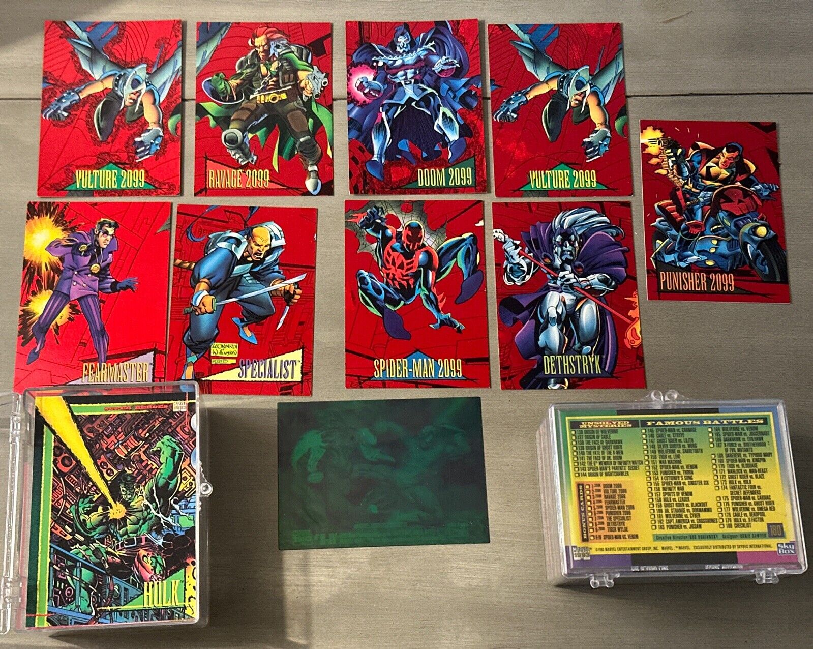 1993 Marvel Universe Series 4 Set, 10 Foil & Venom, Sspider-Man Hologram