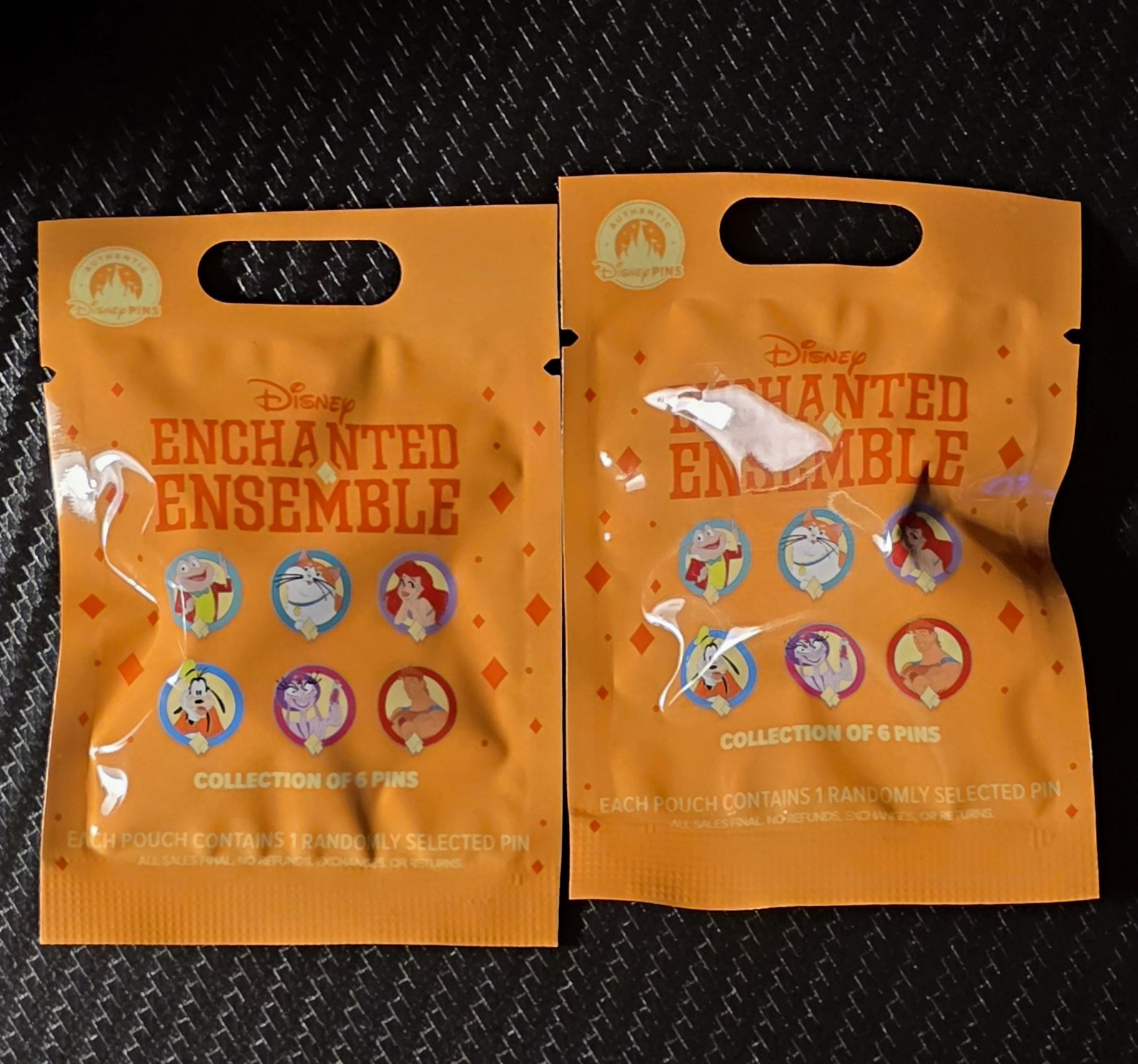 2 Packs Disney Enchanted Ensemble Mystery Pin Set (Peach)  *SEALED* NEW