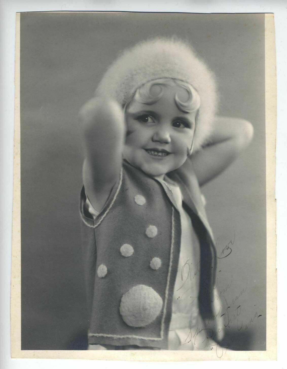 Our Gang Signed Photo Little Rascals Very Young 1930's Shirley Jean Rickert