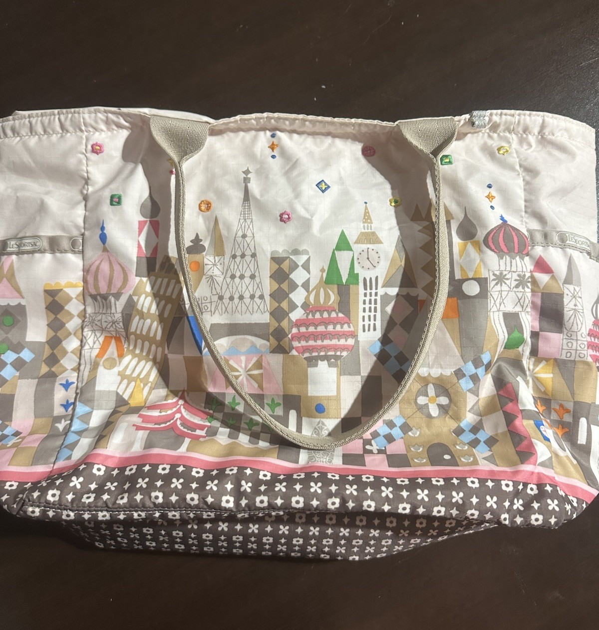 LeSportSac - Rare Disney It's A Small World Mary Blair - See The World Tote Bag LeSportSac - Rare Disney It's A Small World Mary Blair - See The World Tote Bag