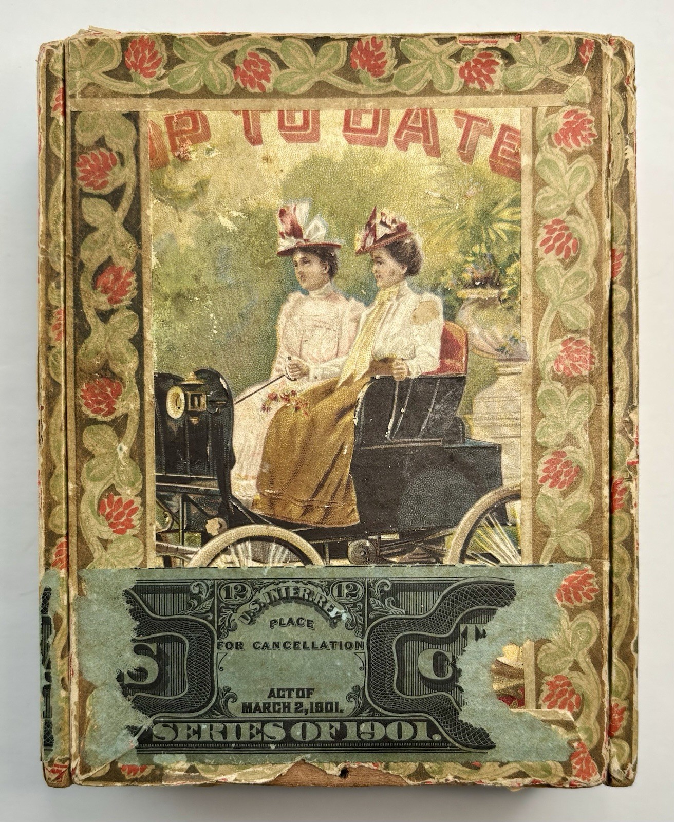 Antique 1901 Up To Date Cigar Box Women Driving Early Automobile Litho 12 Pack Antique 1901 Up To Date Cigar Box Women Driving Early Automobile Litho 12 Pack