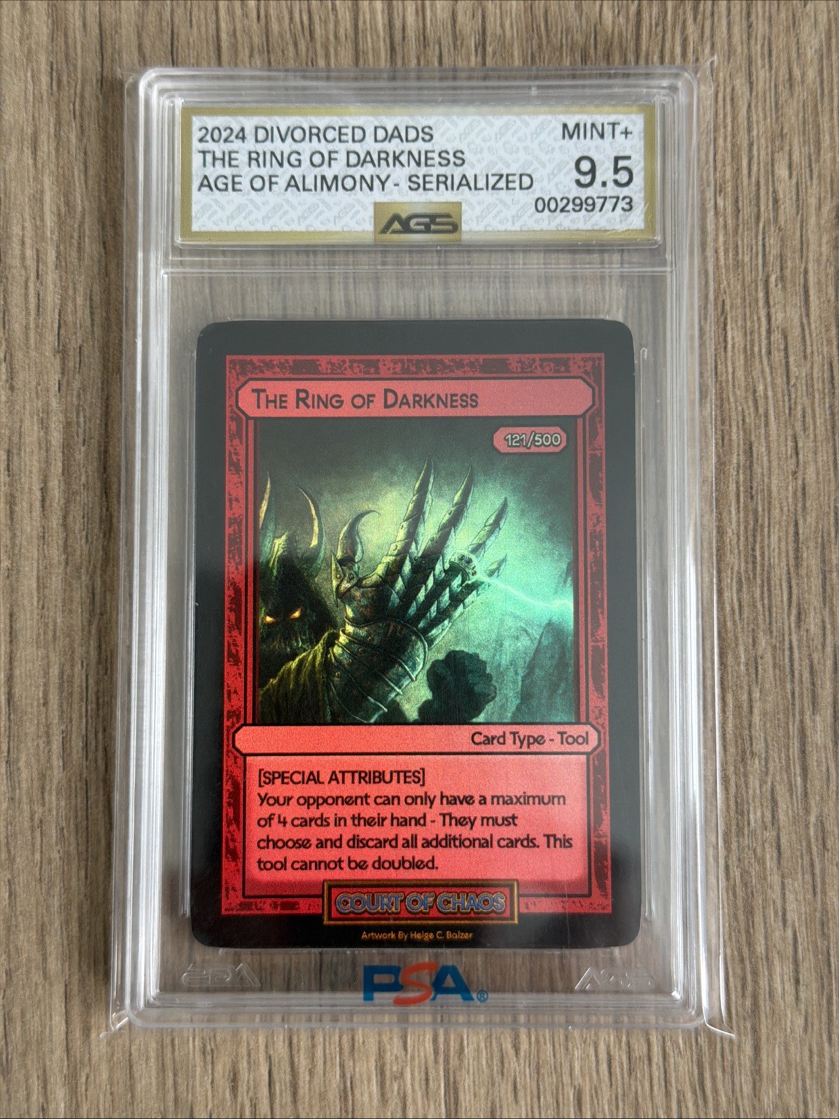 The Ring of Darkness Divorced Dads Court of Chaos 121/500 AGS 9.5 Graded The Ring of Darkness Divorced Dads Court of Chaos 121/500 AGS 9.5 Graded