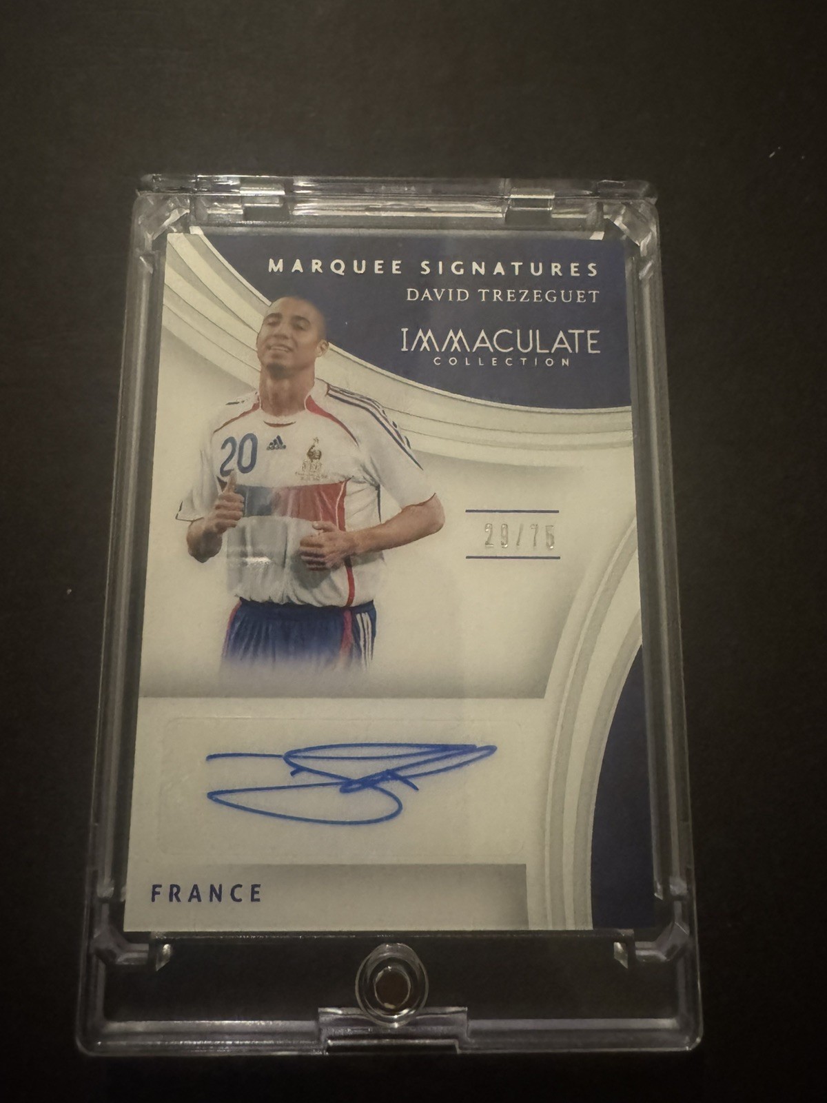 2017 Panini Immaculate David Trezeguet Auto /75 France