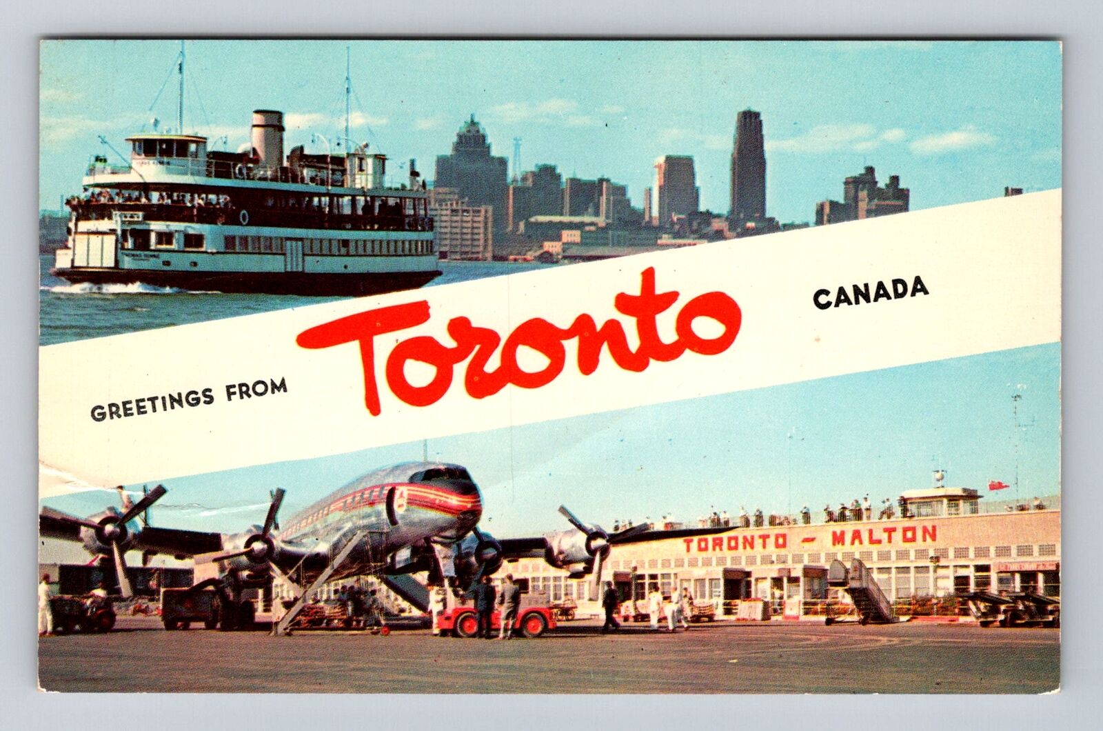 Toronto Ontario-Canada, General Banner Greetings, Antique, Vintage Postcard