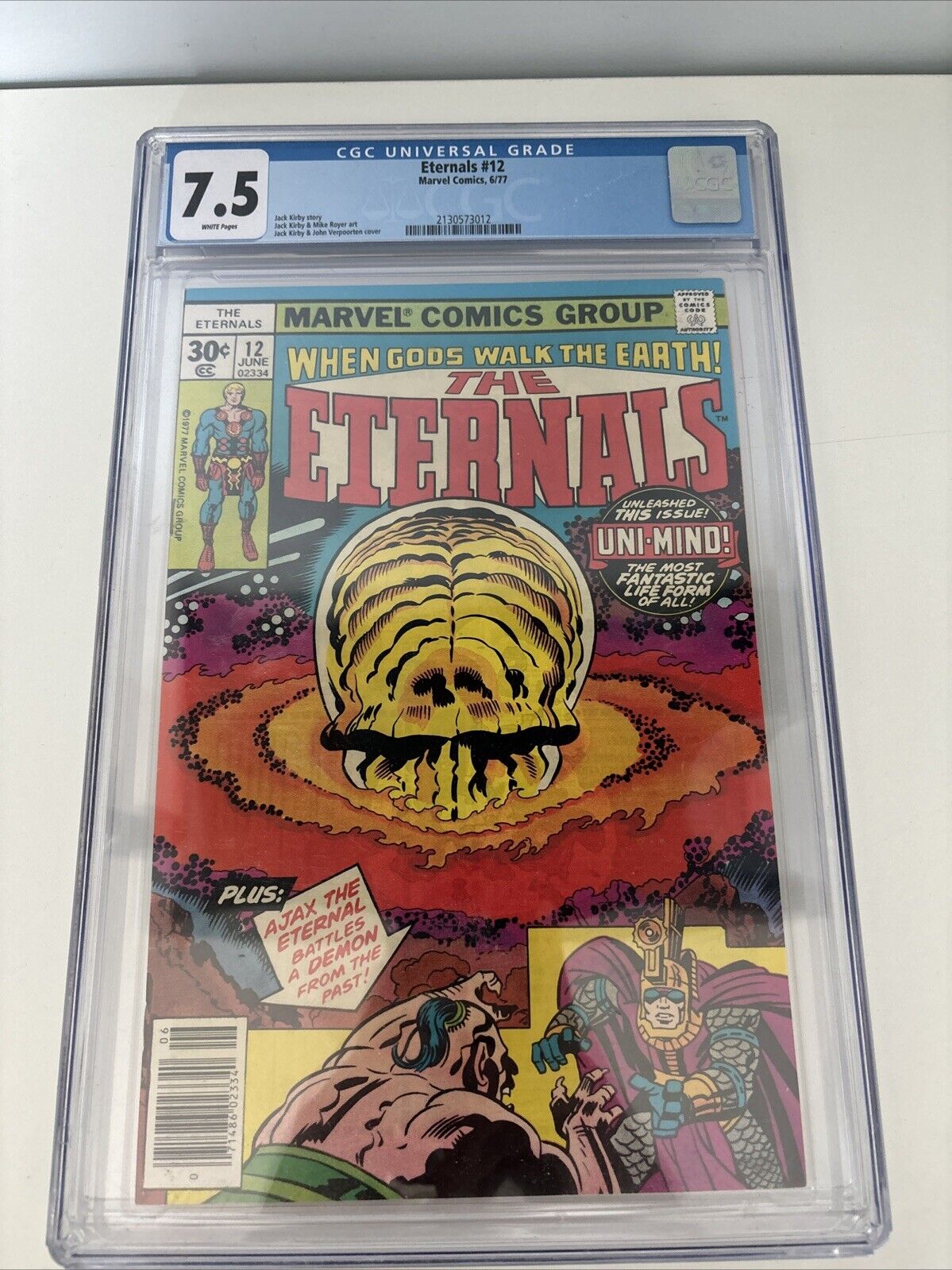 The Eternals #12 CGC 7.5 (Marvel Comics) White Pages WP