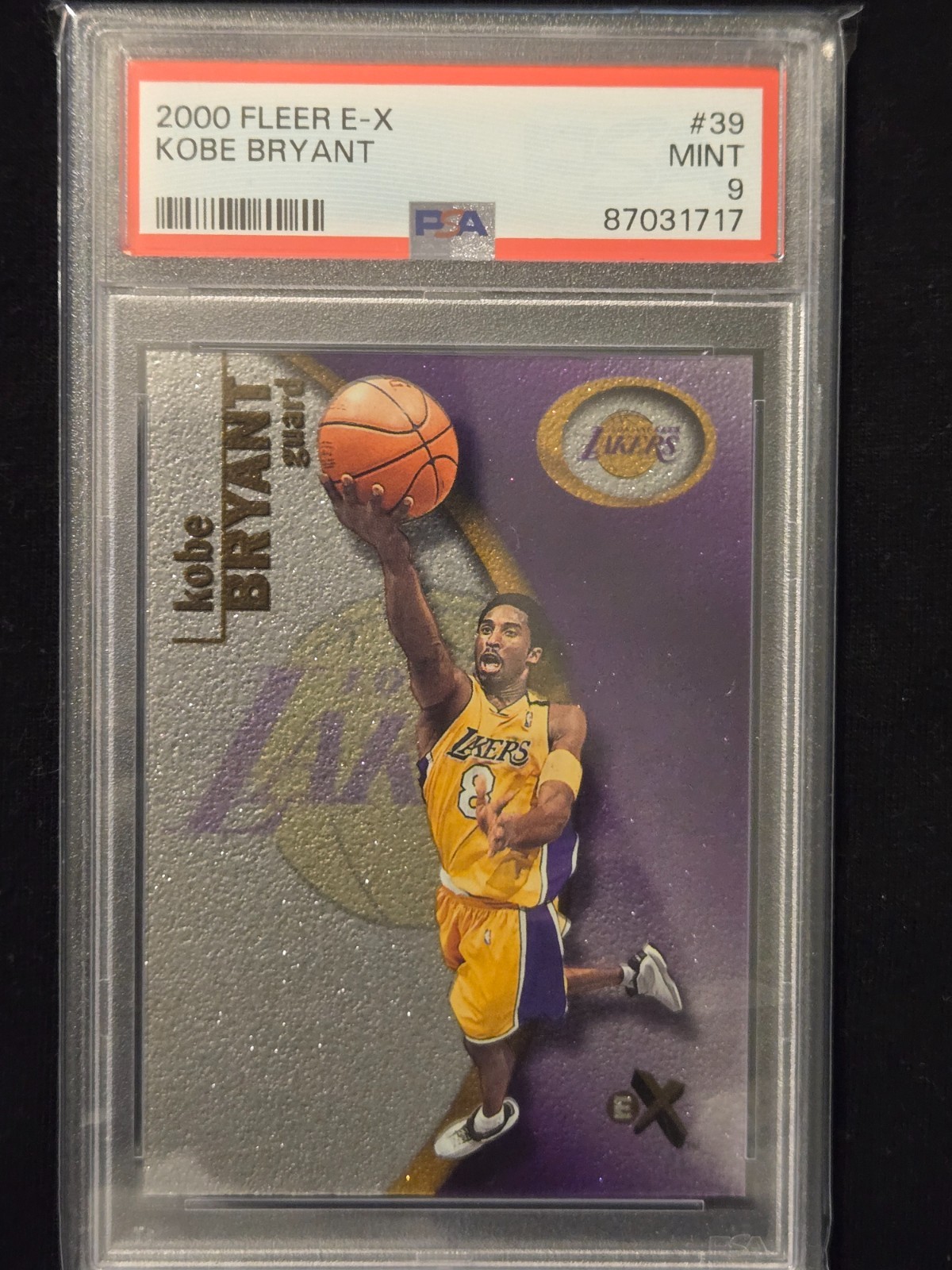 2000 FLEER EX KOBE BRYANT #39 GRADED PSA 9 MINT