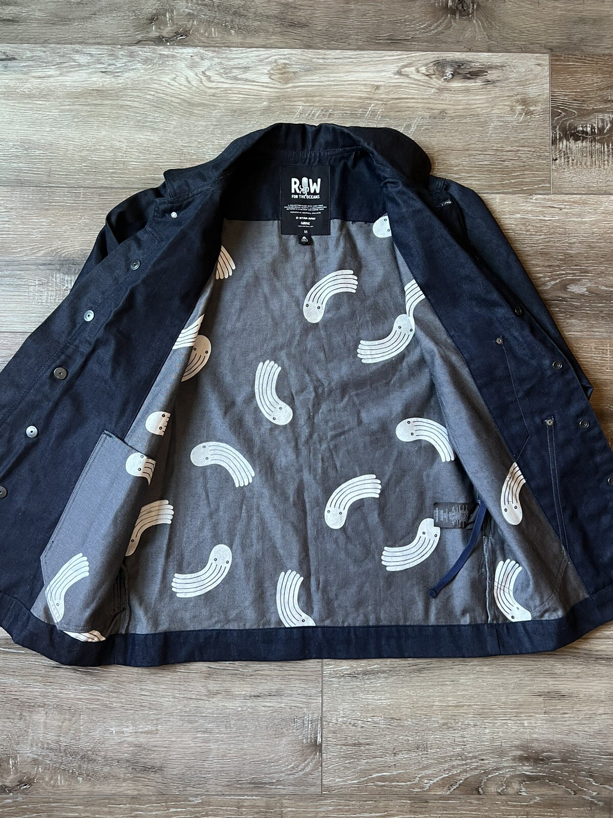 RARE Pharrell Williams G-Star RAW For The Ocean Limited Edition Denim Jacket Med