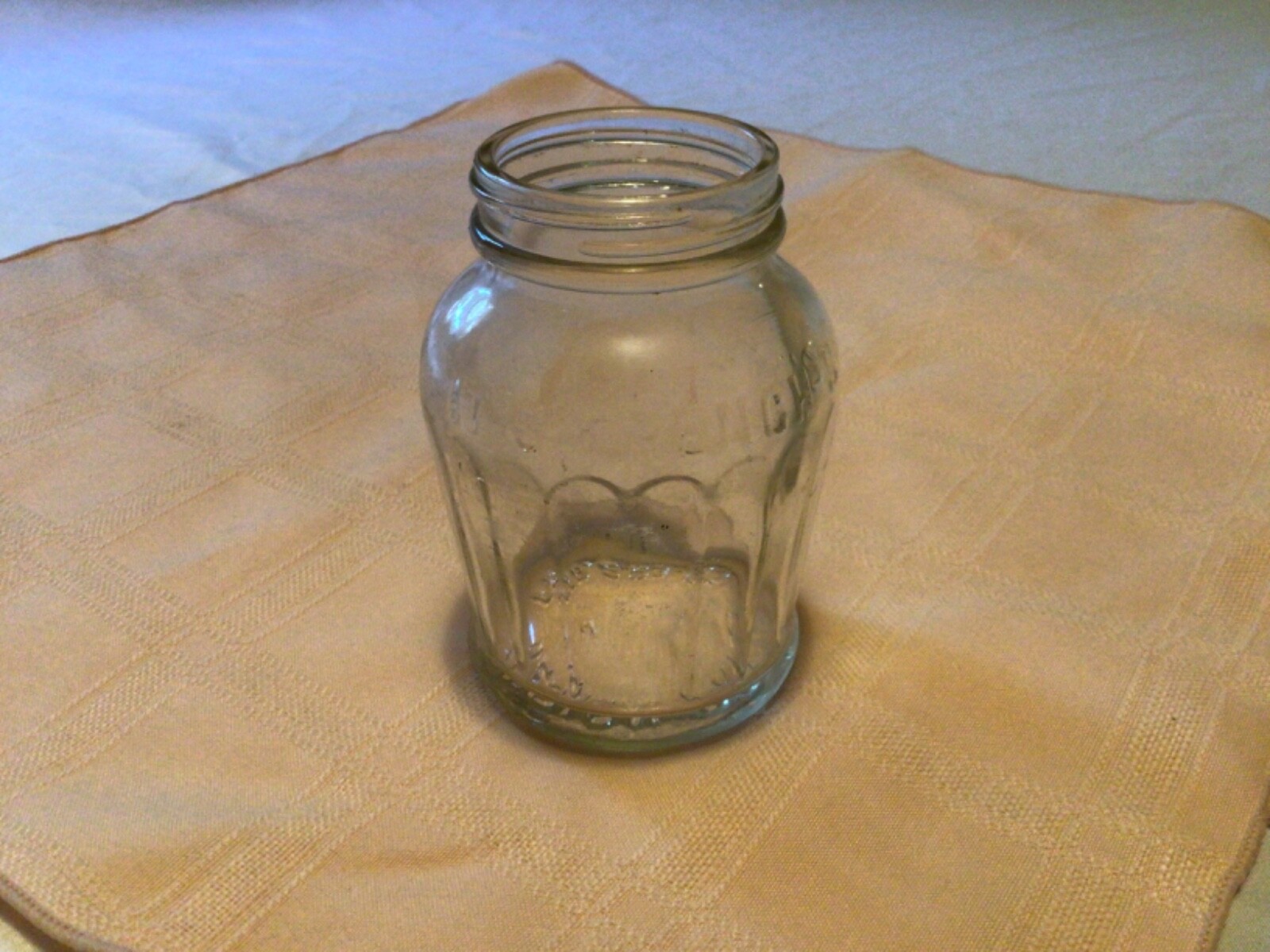 Vintage French's Mustard Jar~It's French's~Clear Glass~Patent Feb 23, 1915~VGC