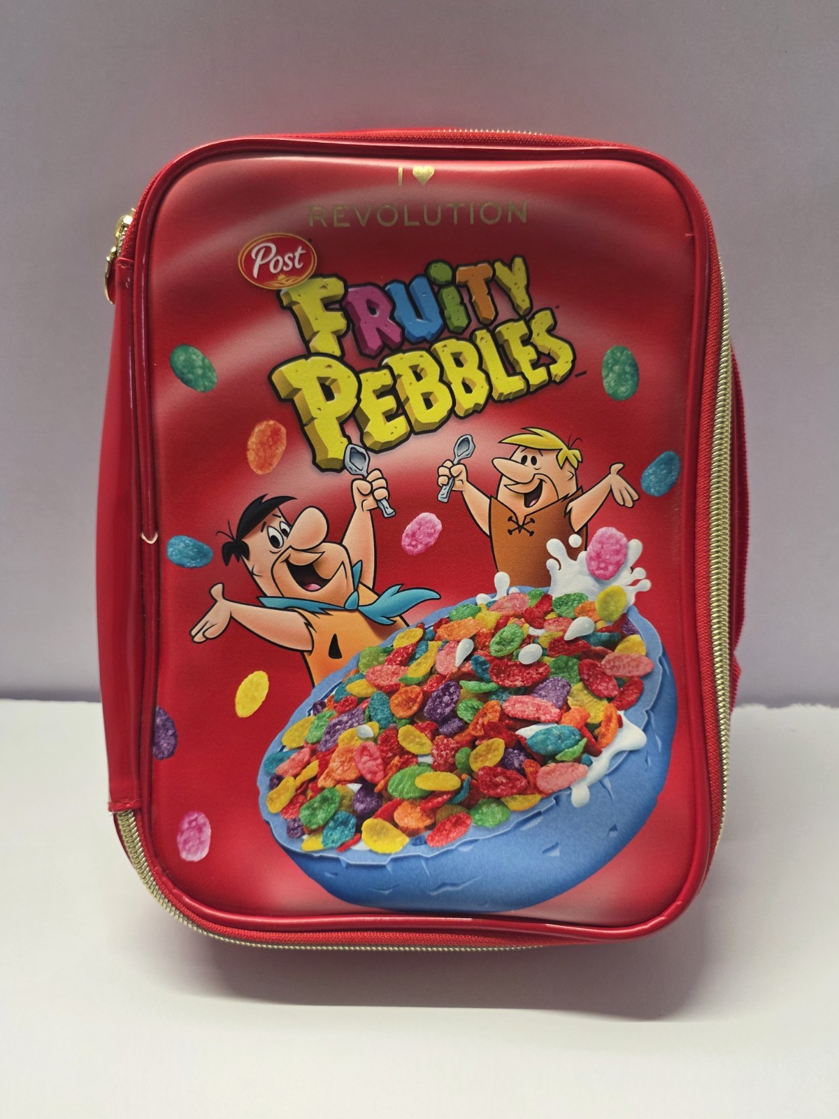 The Flintstones FRUITY PEBBLES × I Heart Revolution Makeup Bag Great Condition