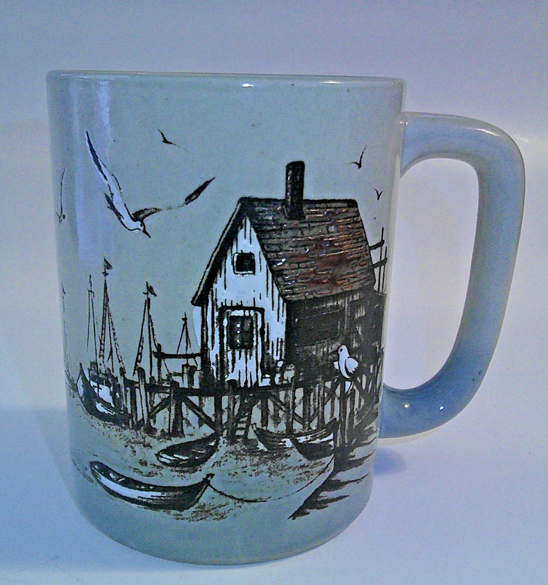 OTAGIRI Fishing Boat Dock Seagulls Boathouse Marina Seaside Nautical  Ocean 12oz