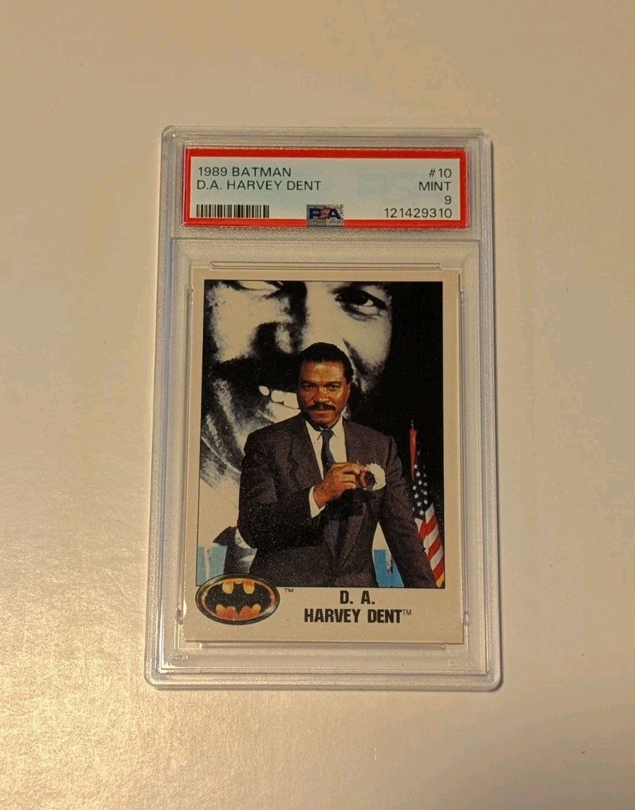PSA 9 Batman 1989 Topps 10 District Attorney Harvey Dent PSA 9 Batman 1989 Topps 10 District Attorney Harvey Dent