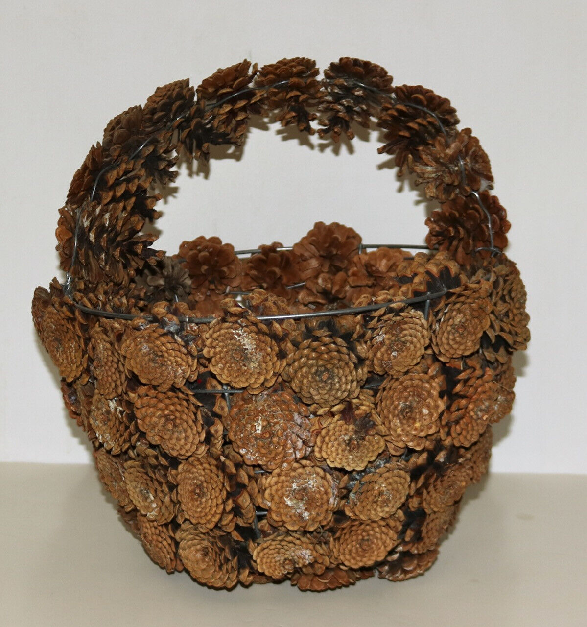 pinecone vintage rustic decorative basket