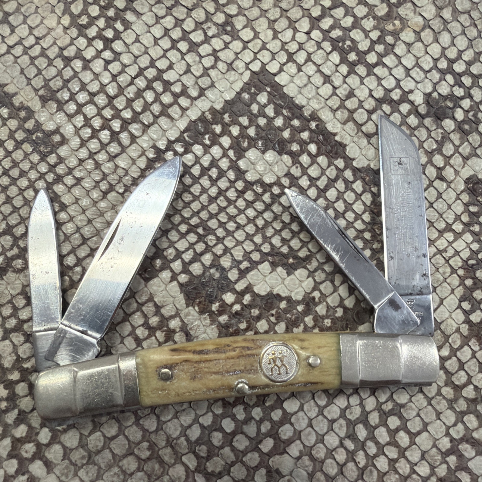 Vintage Zwilling J A Henckels Stag 4 Blade Medium Congress Pocket Knife  Germany