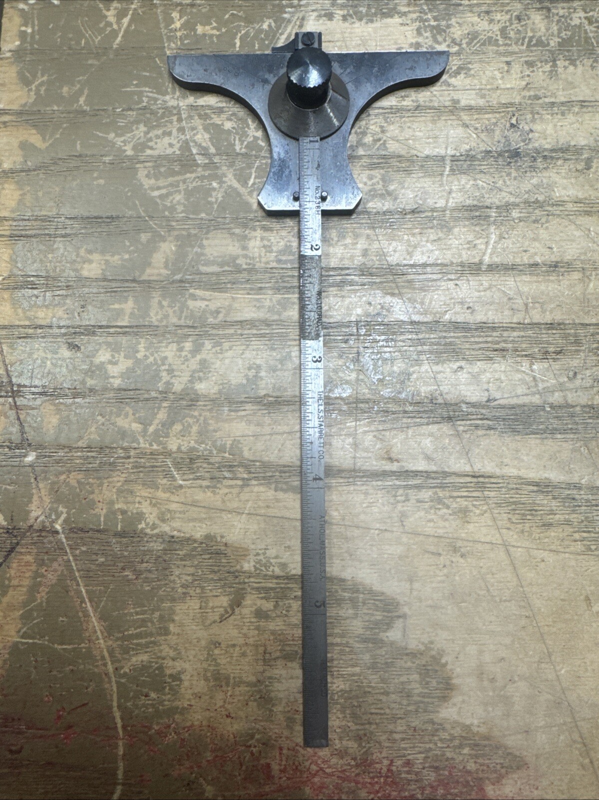 Starrett No. 236 Combination Depth & Angle Gage w/No. 10 6\