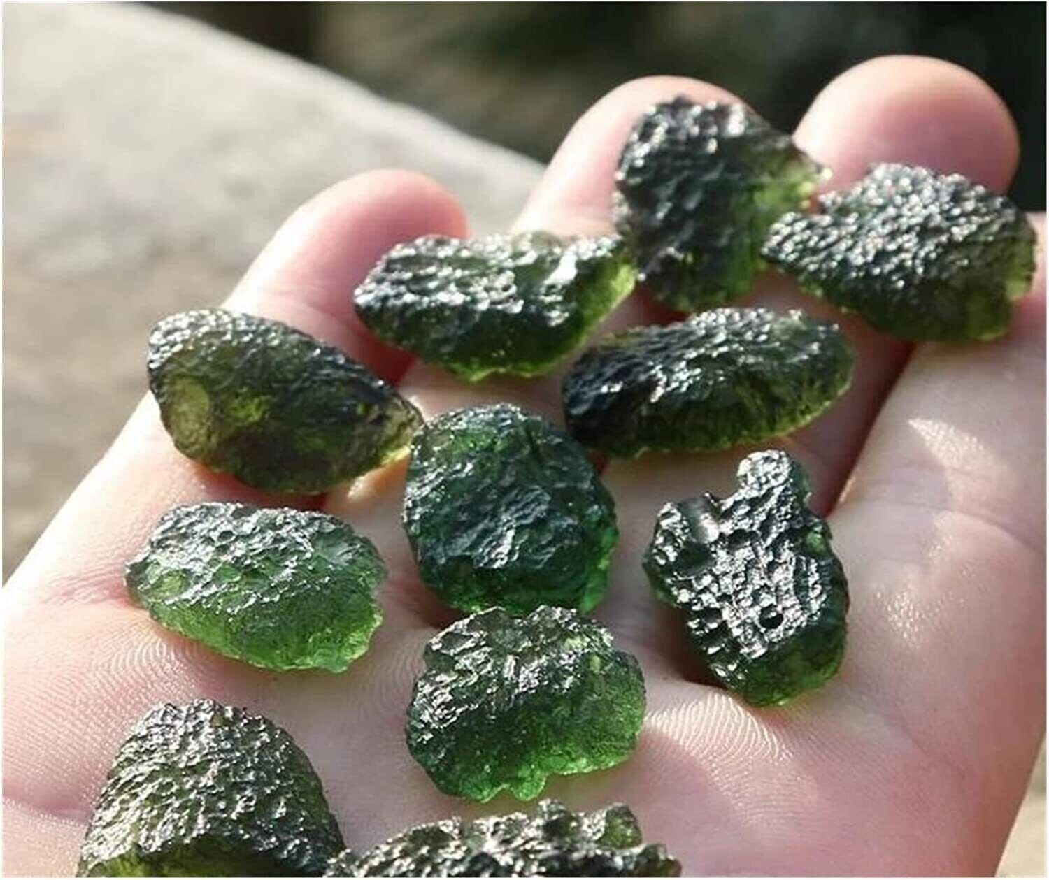 Natural Green Czech Moldavite Meteorite Necklace Pendant Chakra Healing 2-4 Gram