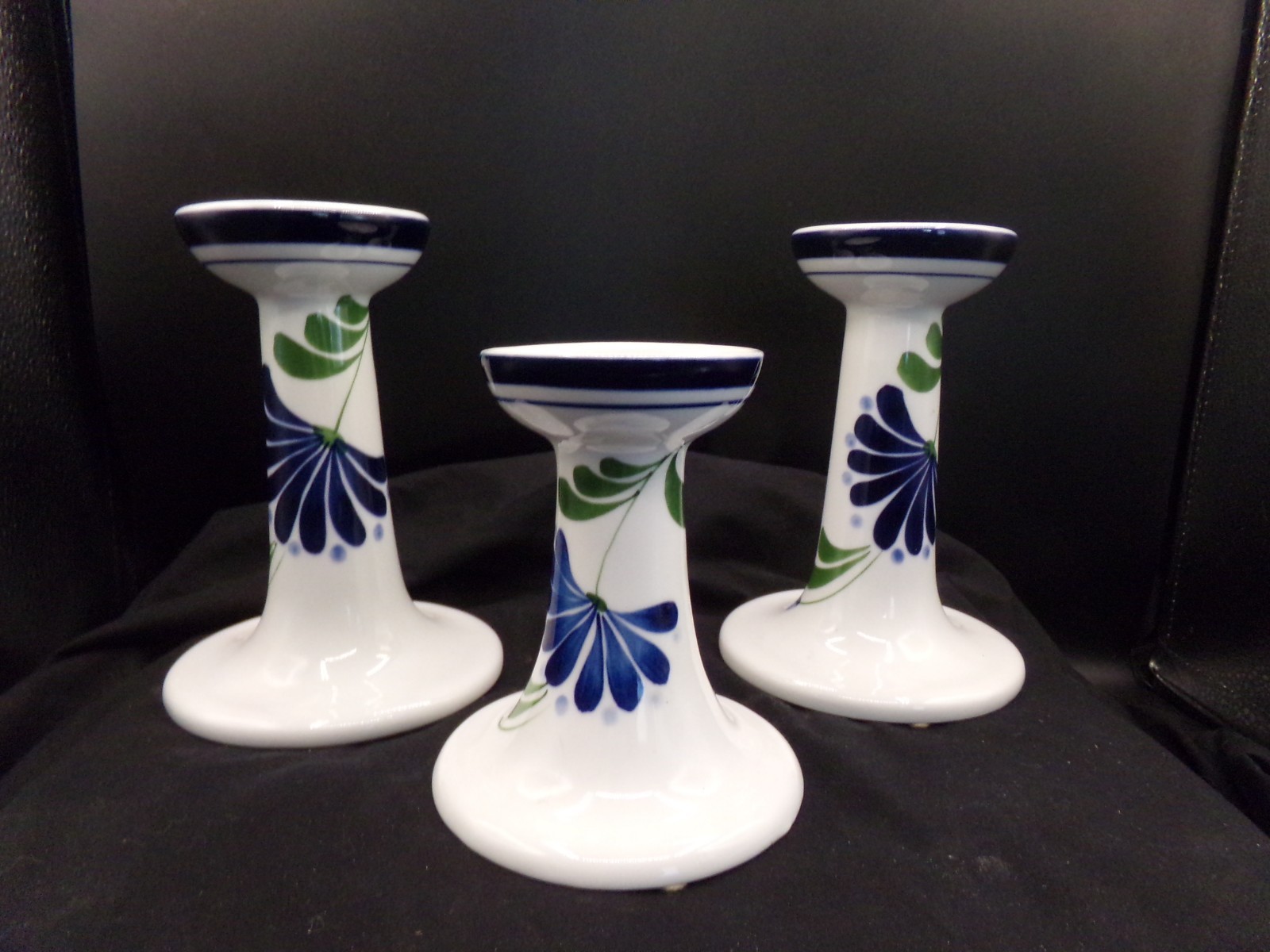3 Vintage  Dansk Sage Song Candle Stick holders  2 sizes