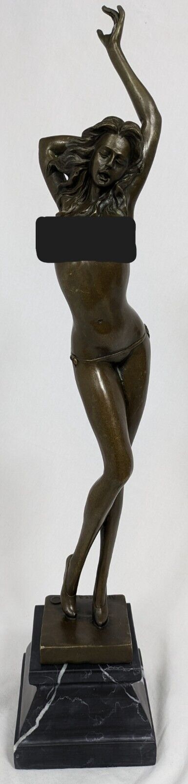 ALDO VITALEH Bronze LADY IN HIGH HEELS Sculpture Statue HUGE 22