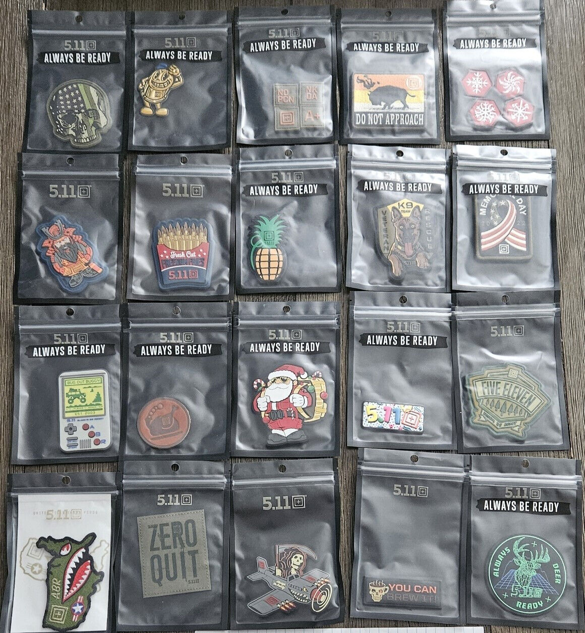 New 5.11 Tactical Patches - 20 Patches - High-Quality Embroidered Designs