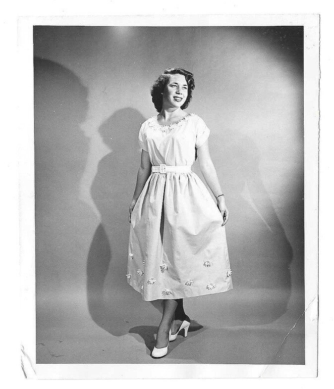 VTG B&W Photo Snapshot Beautiful Woman in Dress High Heels Shadows Artistic