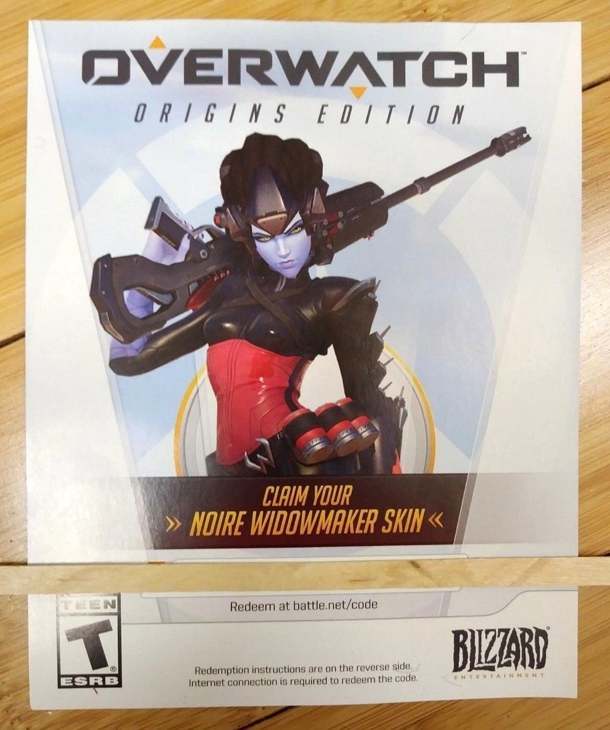 Widowmaker Noire Skin Code Key Legendary Pre-order Bonus PC Card