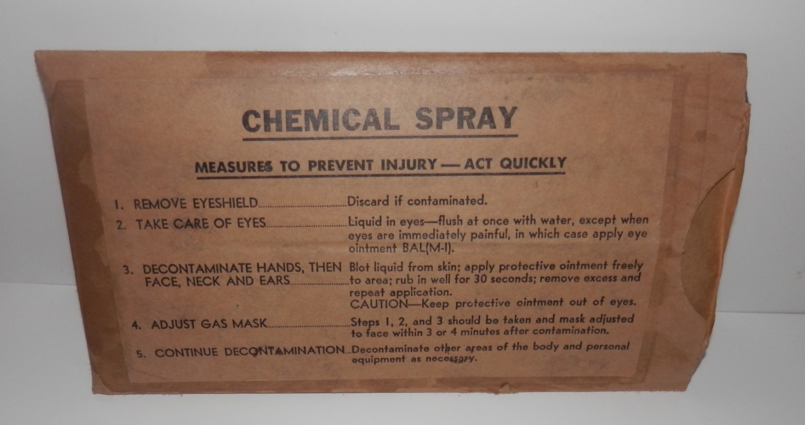 WWII US Military Chemical Spray Eye Shields M-1 (3 pack)