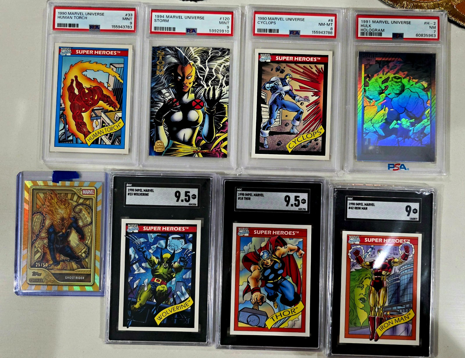 1990 Impel Marvel Universe PSA/SGC Graded Trading Card Lot of 8 cards 🔥